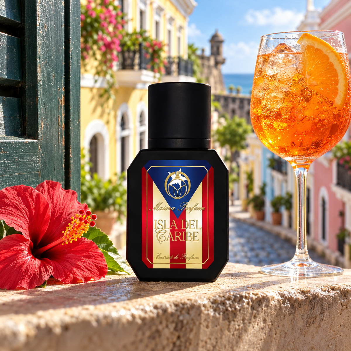 Isla del Caribe - Old San Juan, Porto Rico, con Spritz e ibisco