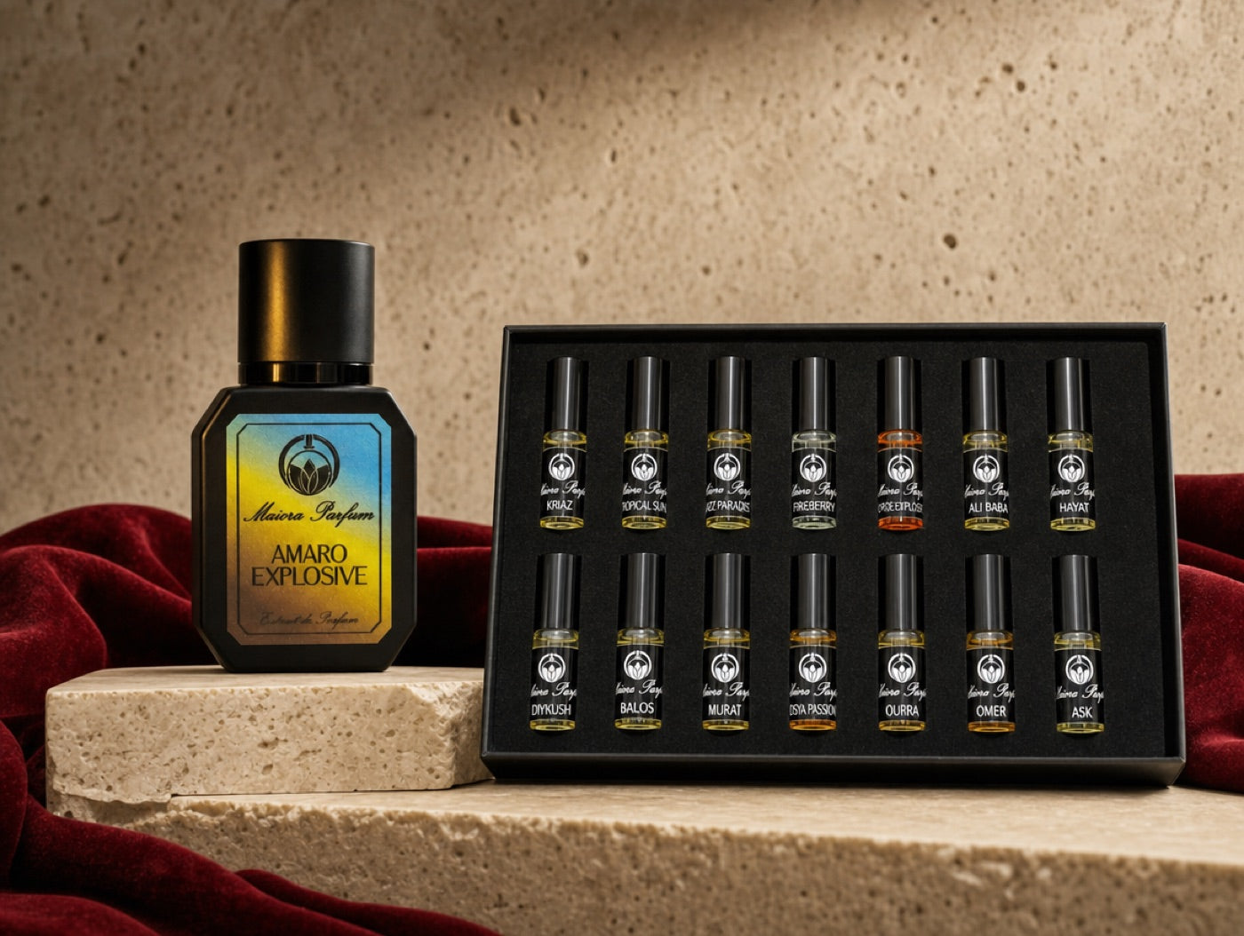 Bottiglia da 30 ml a confronto con i campioni del Kit